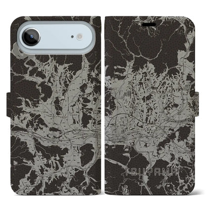 【津山（岡山県）】地図柄iPhoneケース（手帳タイプ）