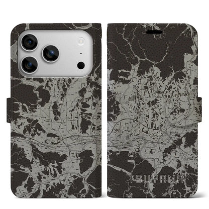 【津山（岡山県）】地図柄iPhoneケース（手帳タイプ）