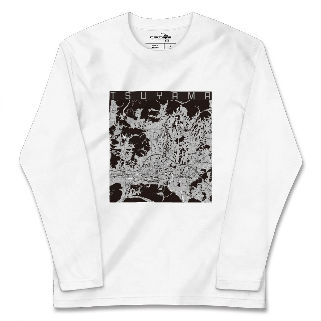 【津山（岡山県）】地図柄ロングスリーブTシャツ