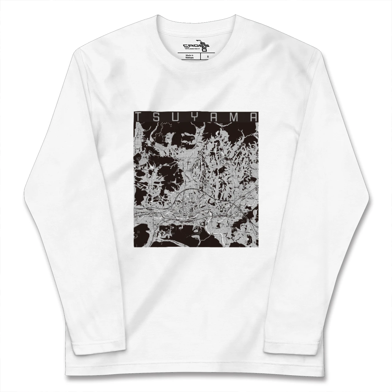 【津山（岡山県）】地図柄ロングスリーブTシャツ