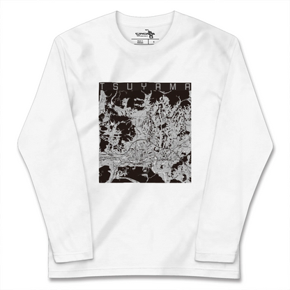 【津山（岡山県）】地図柄ロングスリーブTシャツ