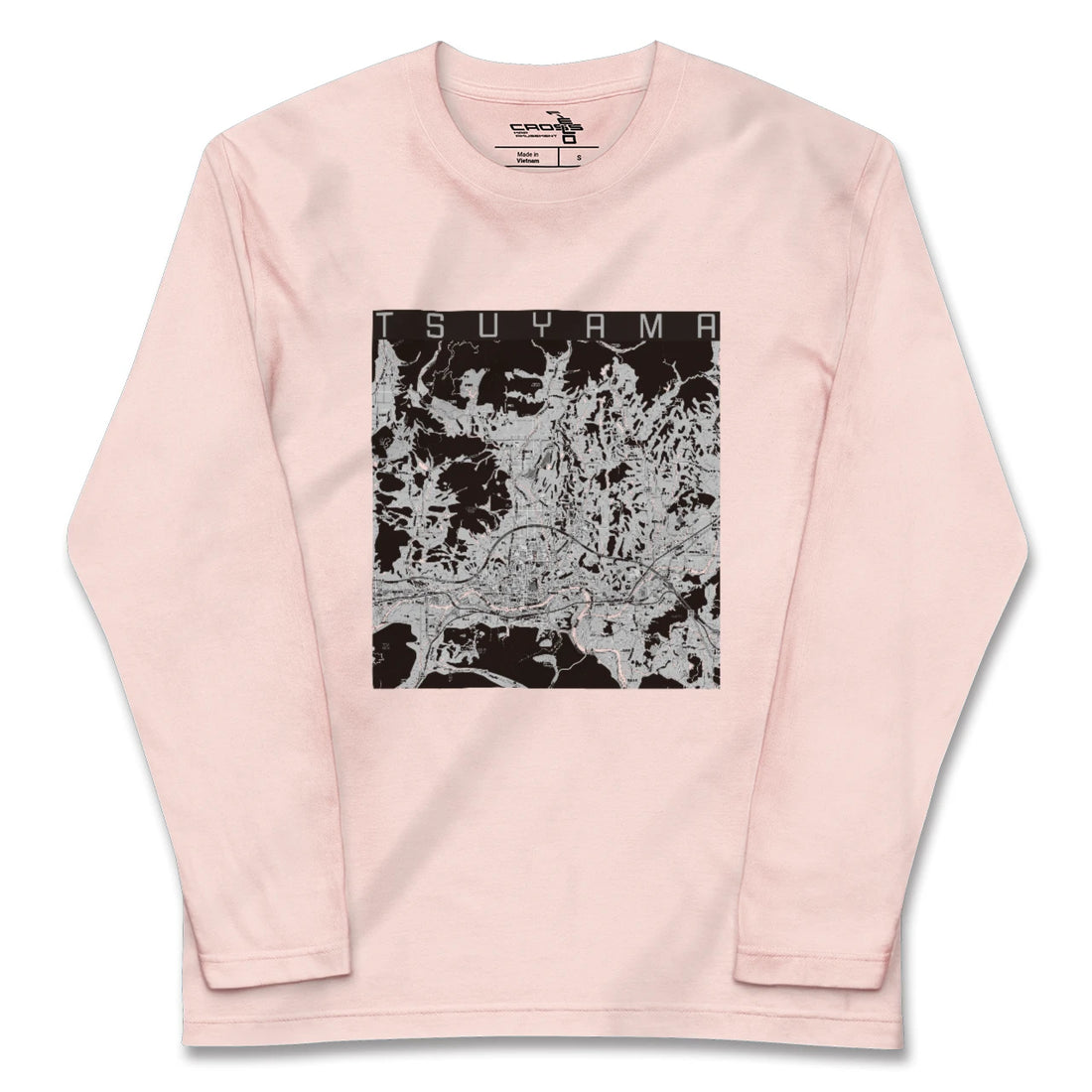 【津山（岡山県）】地図柄ロングスリーブTシャツ