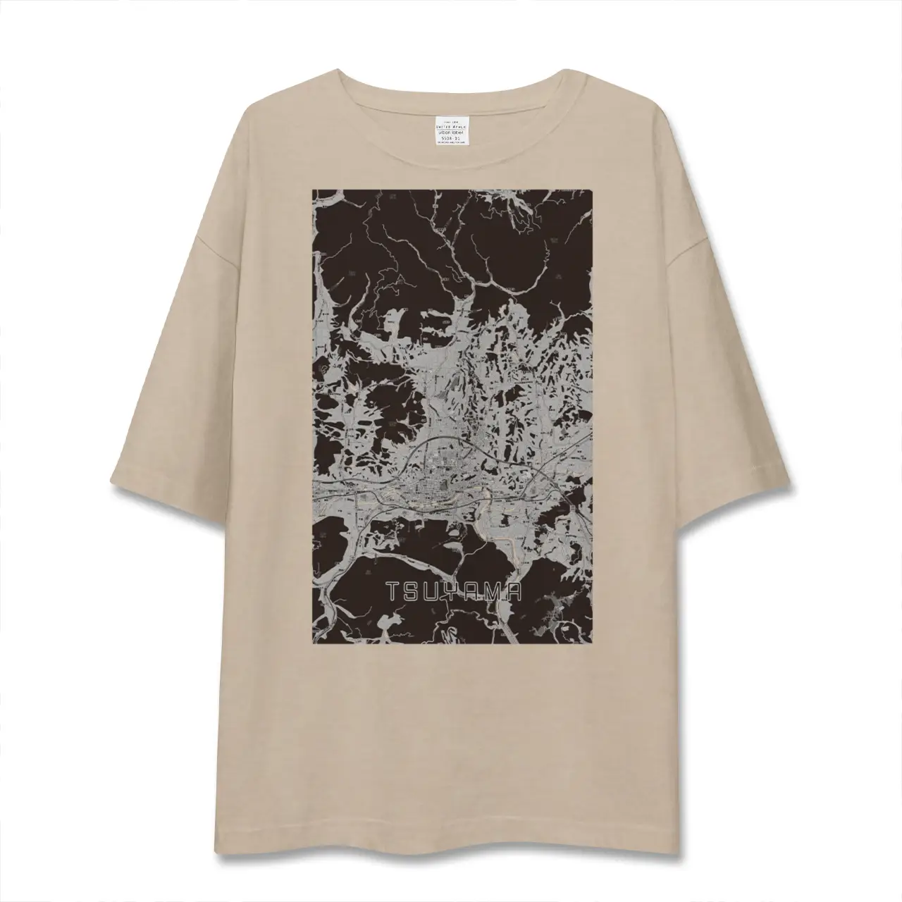 【津山（岡山県）】地図柄ビッグシルエットTシャツ