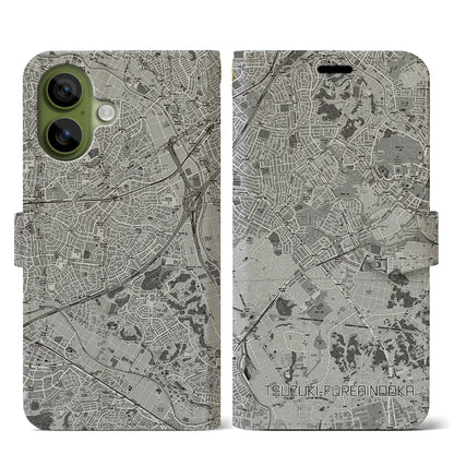 【都筑ふれあいの丘（神奈川県）】地図柄iPhoneケース（手帳タイプ）