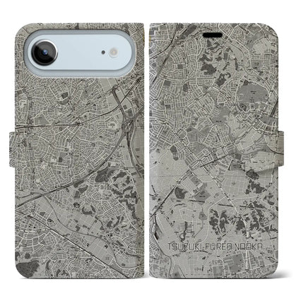 【都筑ふれあいの丘（神奈川県）】地図柄iPhoneケース（手帳タイプ）