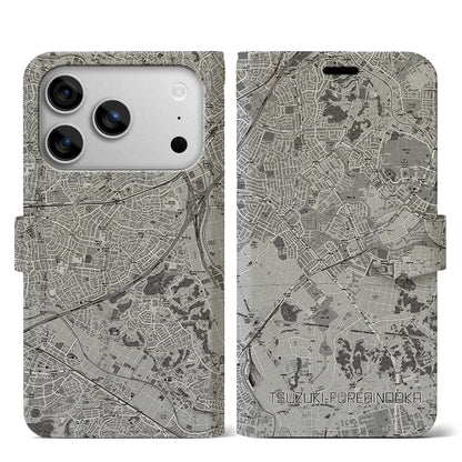 【都筑ふれあいの丘（神奈川県）】地図柄iPhoneケース（手帳タイプ）