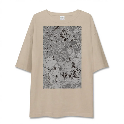 【都筑ふれあいの丘（神奈川県）】地図柄ビッグシルエットTシャツ