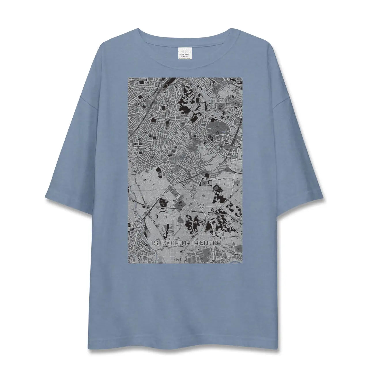 【都筑ふれあいの丘（神奈川県）】地図柄ビッグシルエットTシャツ