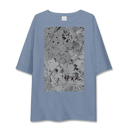 【都筑ふれあいの丘（神奈川県）】地図柄ビッグシルエットTシャツ