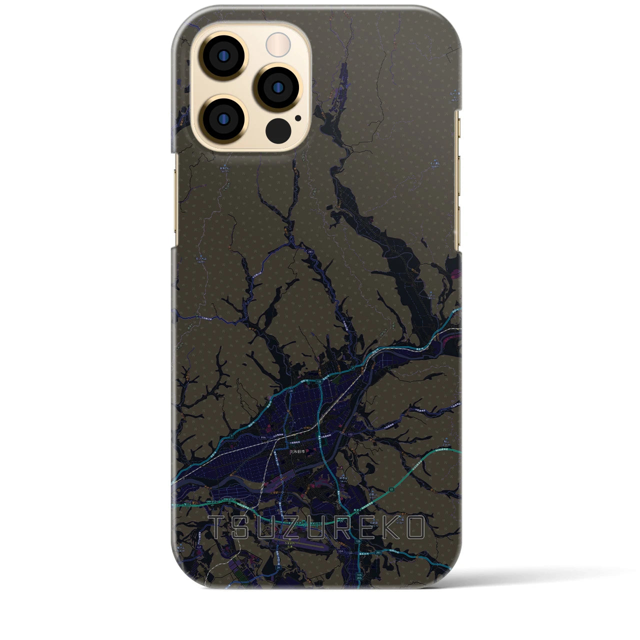 【綴子（秋田県）】地図柄iPhoneケース（バックカバータイプ）