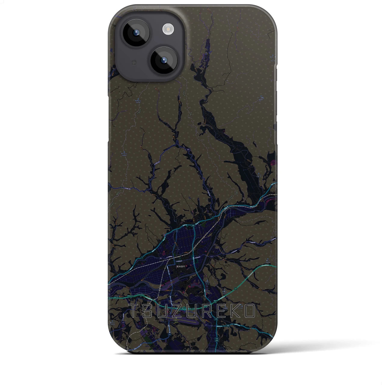 【綴子（秋田県）】地図柄iPhoneケース（バックカバータイプ）