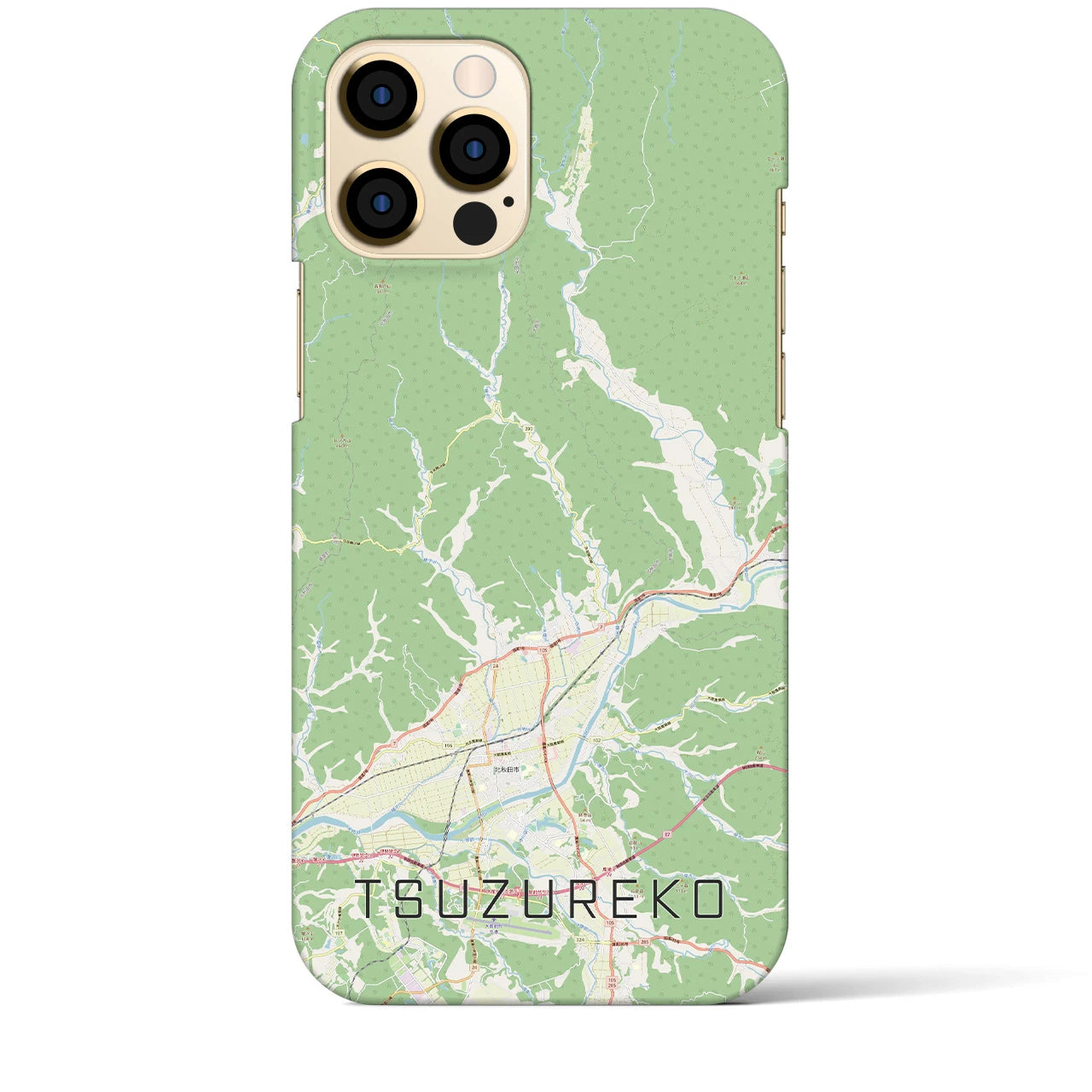 【綴子（秋田県）】地図柄iPhoneケース（バックカバータイプ）