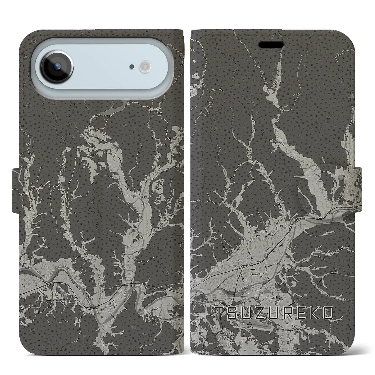 【綴子（秋田県）】地図柄iPhoneケース（手帳タイプ）