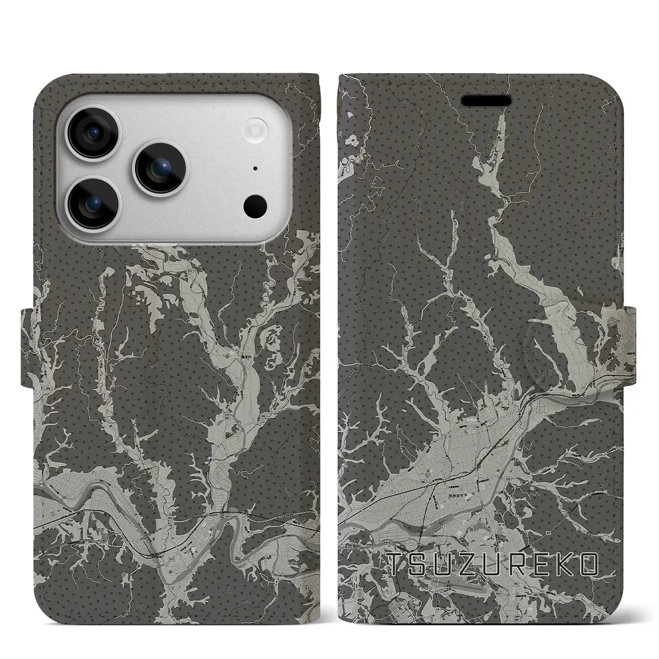 【綴子（秋田県）】地図柄iPhoneケース（手帳タイプ）