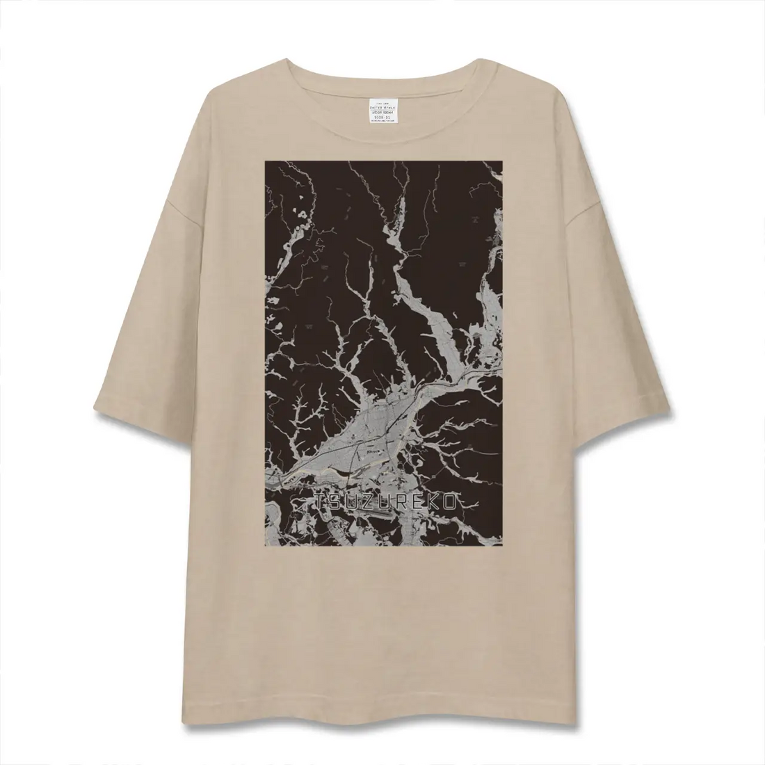 【綴子（秋田県）】地図柄ビッグシルエットTシャツ