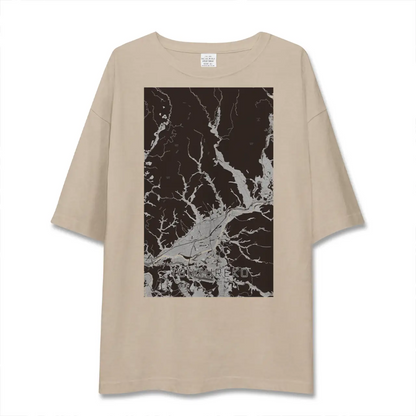 【綴子（秋田県）】地図柄ビッグシルエットTシャツ
