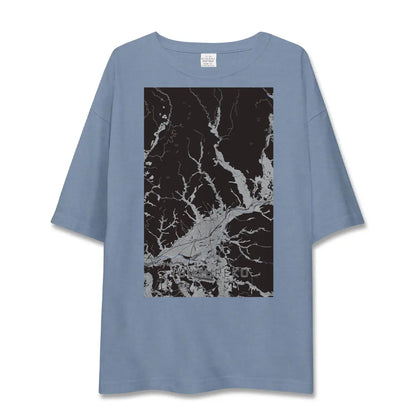 【綴子（秋田県）】地図柄ビッグシルエットTシャツ
