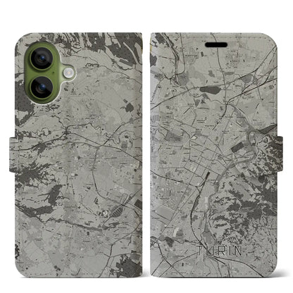 【トリノ（イタリア）】地図柄iPhoneケース（手帳タイプ）