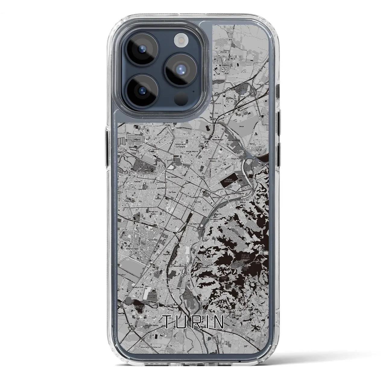 【トリノ（イタリア）】地図柄iPhoneケース（MagSafeタイプ）