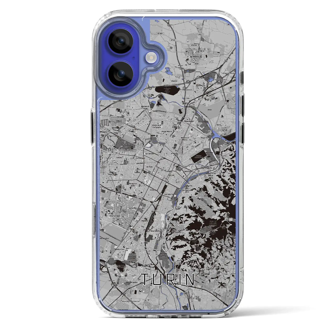【トリノ（イタリア）】地図柄iPhoneケース（MagSafeタイプ）