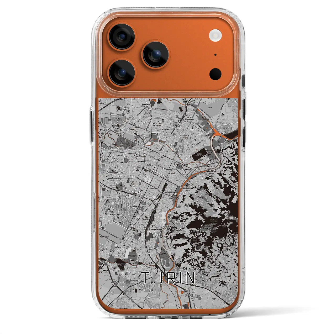 【トリノ（イタリア）】地図柄iPhoneケース（MagSafeタイプ）