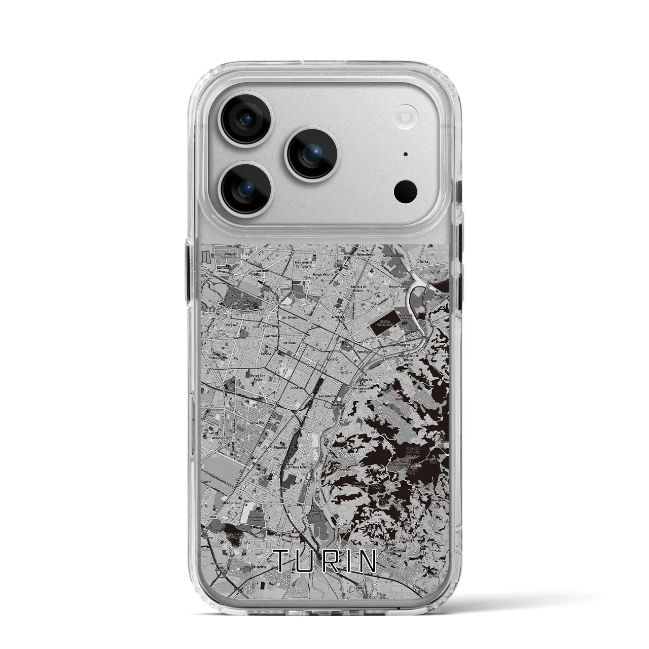【トリノ（イタリア）】地図柄iPhoneケース（MagSafeタイプ）