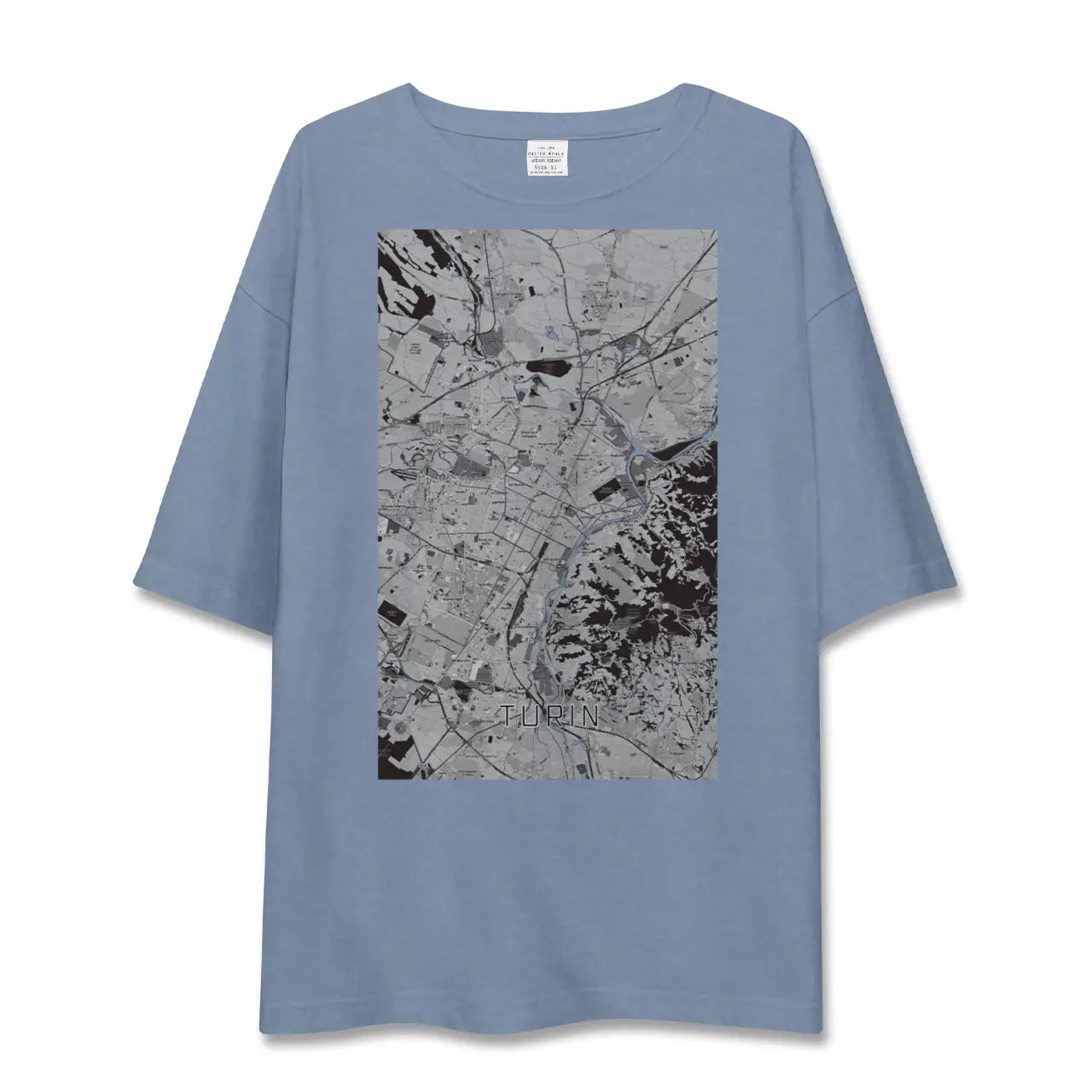 【トリノ（イタリア）】地図柄ビッグシルエットTシャツ