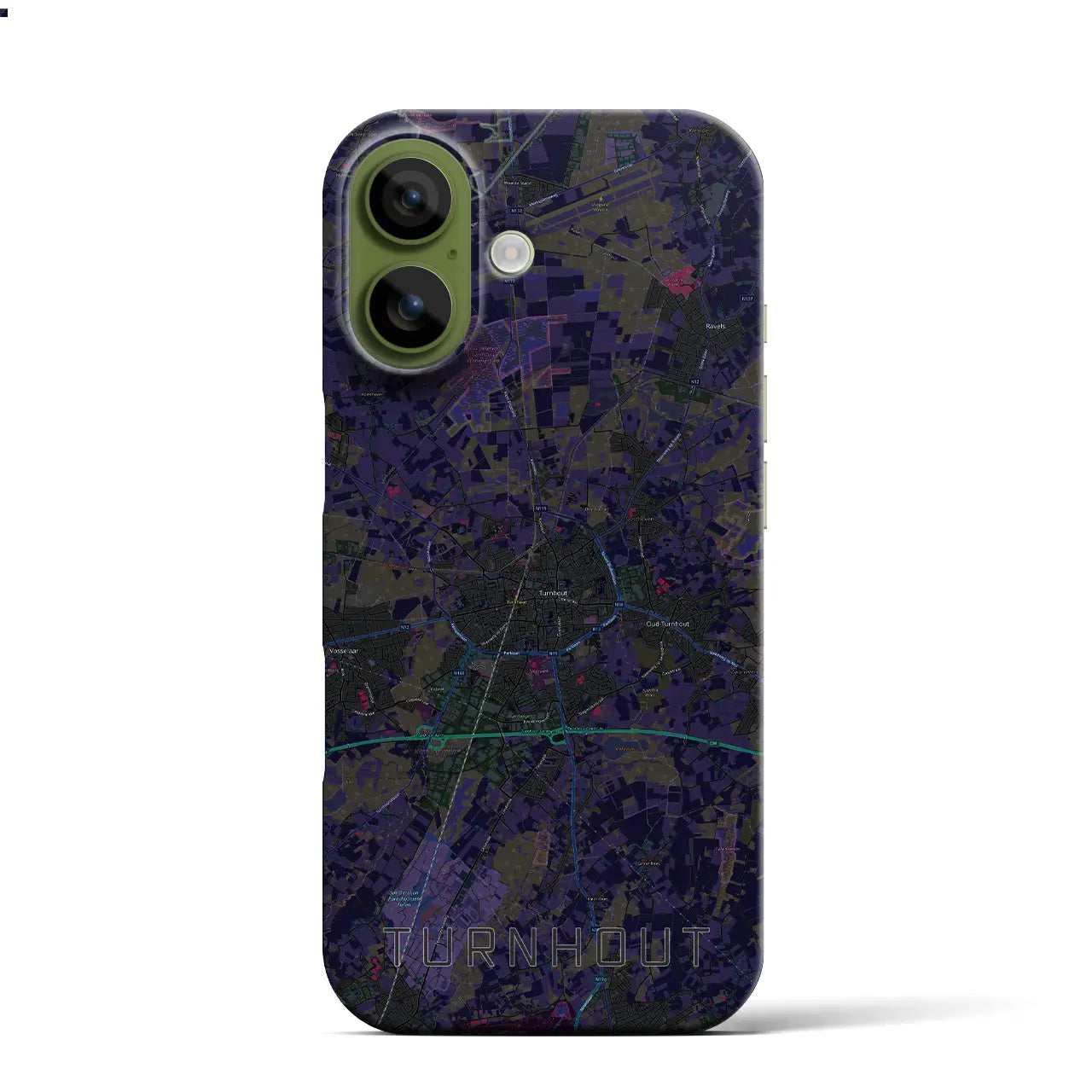 【トゥルンハウト（ベルギー）】地図柄iPhoneケース（バックカバータイプ）