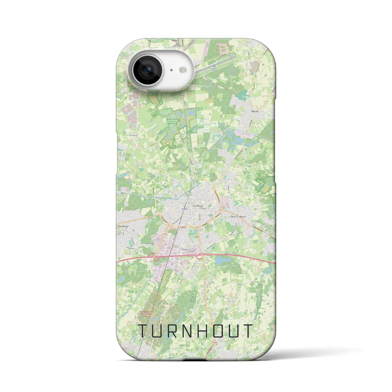 【トゥルンハウト（ベルギー）】地図柄iPhoneケース（バックカバータイプ）