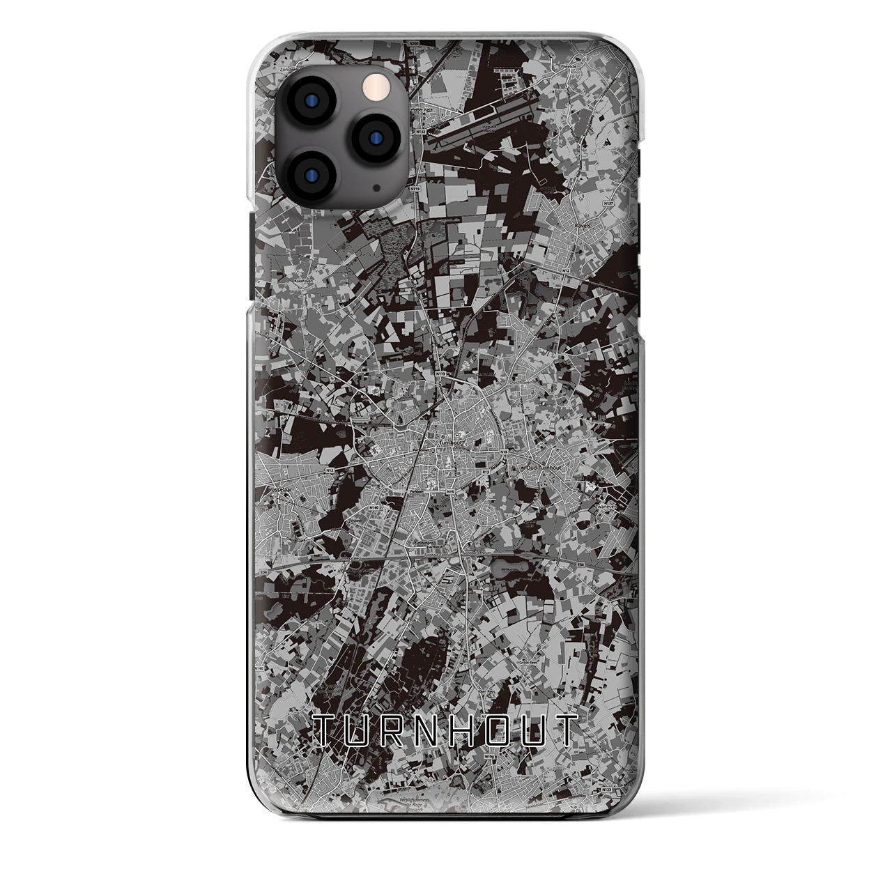 【トゥルンハウト（ベルギー）】地図柄iPhoneケース（クリアタイプ）