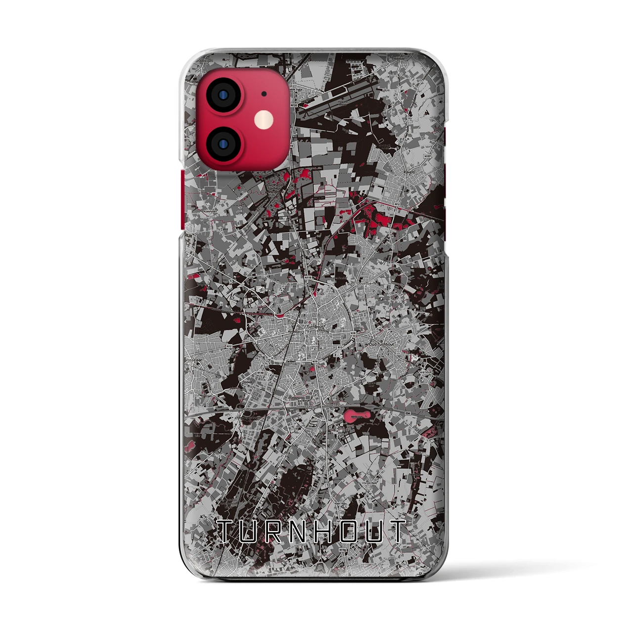 【トゥルンハウト（ベルギー）】地図柄iPhoneケース（クリアタイプ）
