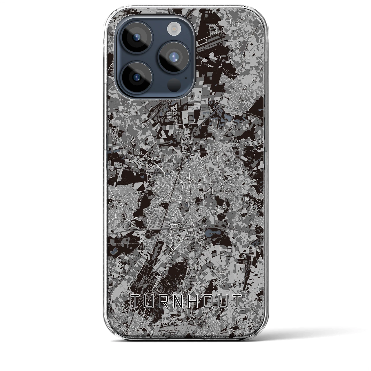 【トゥルンハウト（ベルギー）】地図柄iPhoneケース（クリアタイプ）