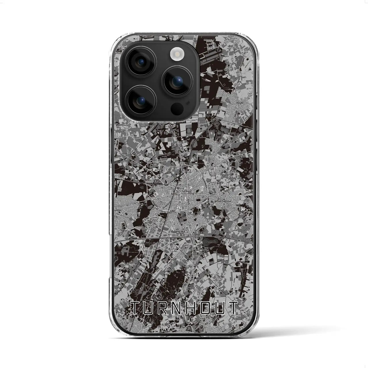 【トゥルンハウト（ベルギー）】地図柄iPhoneケース（クリアタイプ）