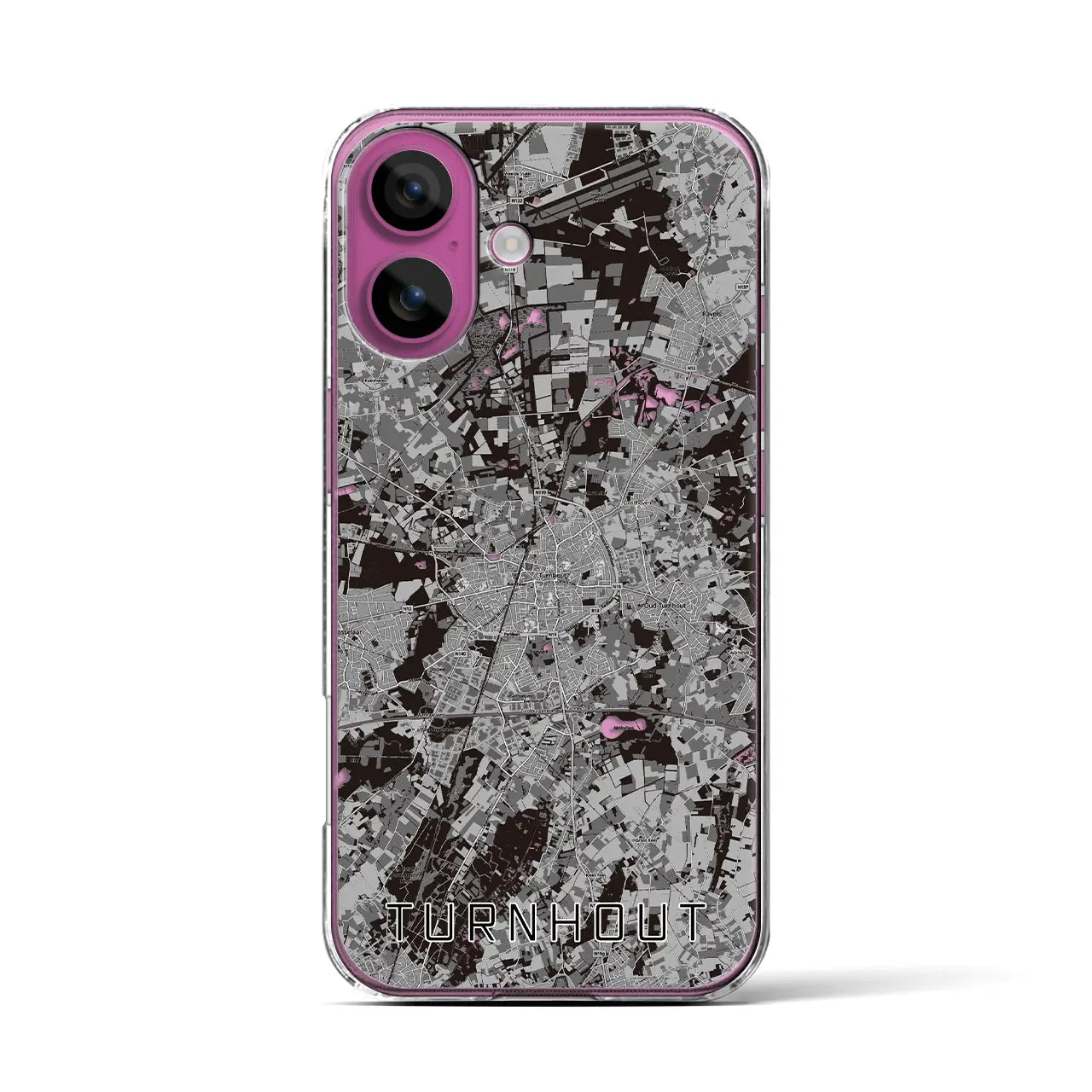 【トゥルンハウト（ベルギー）】地図柄iPhoneケース（クリアタイプ）