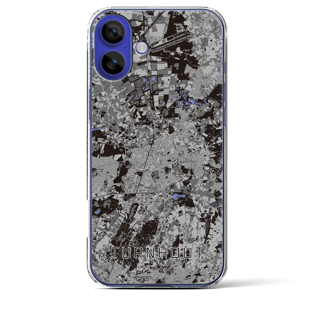 【トゥルンハウト（ベルギー）】地図柄iPhoneケース（クリアタイプ）