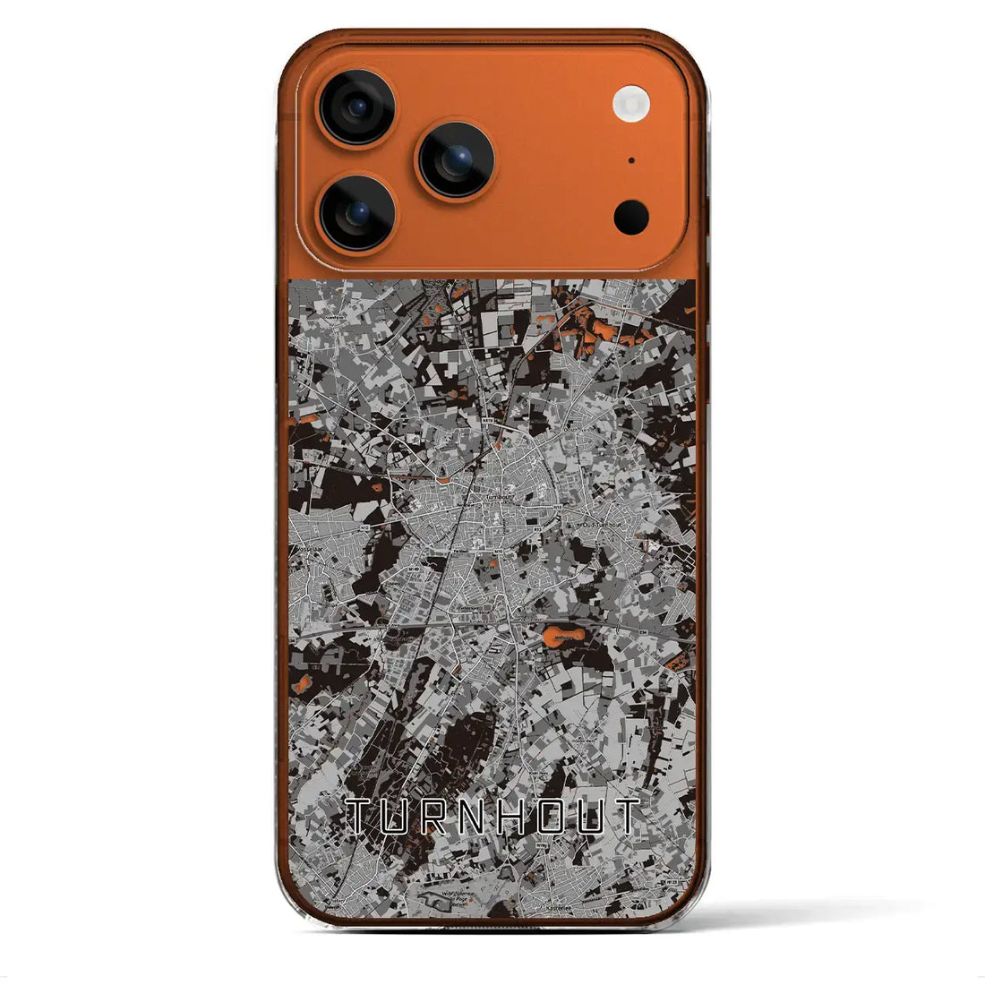 【トゥルンハウト（ベルギー）】地図柄iPhoneケース（クリアタイプ）