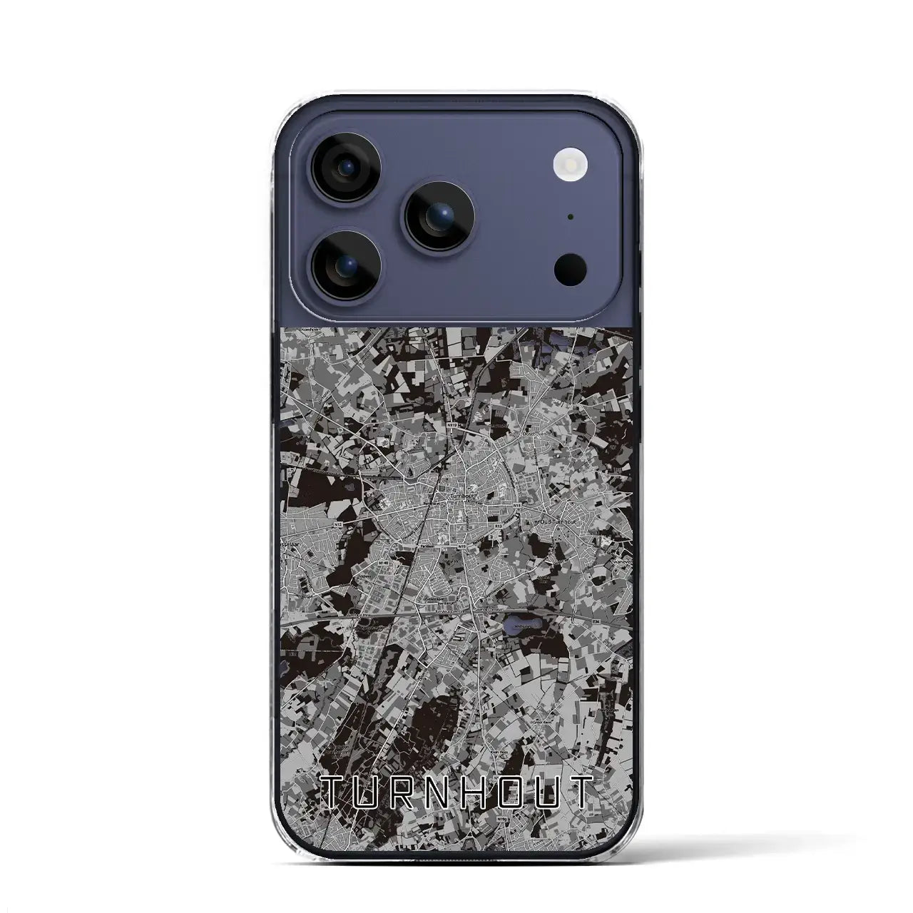 【トゥルンハウト（ベルギー）】地図柄iPhoneケース（クリアタイプ）