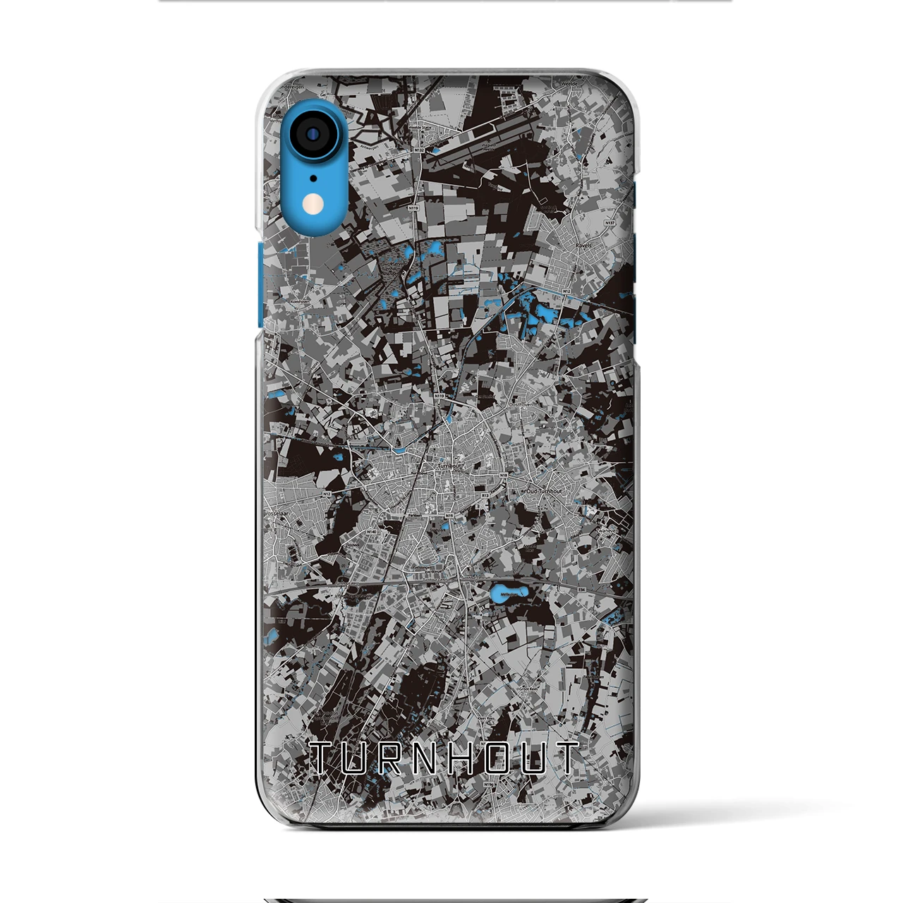 【トゥルンハウト（ベルギー）】地図柄iPhoneケース（クリアタイプ）