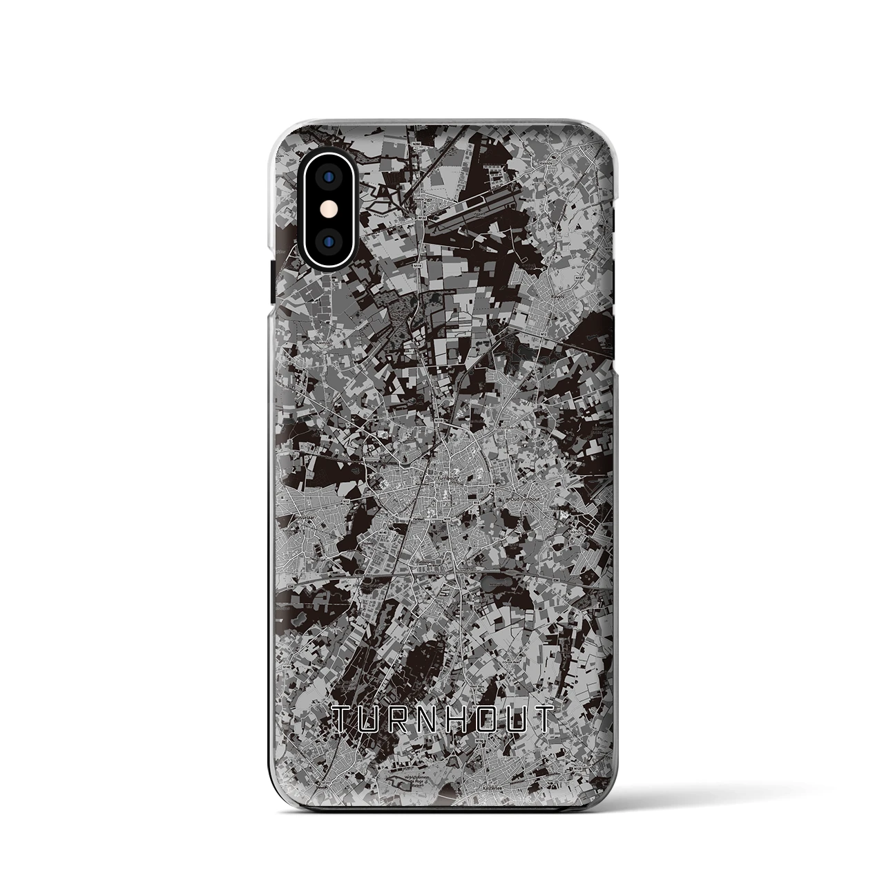 【トゥルンハウト（ベルギー）】地図柄iPhoneケース（クリアタイプ）