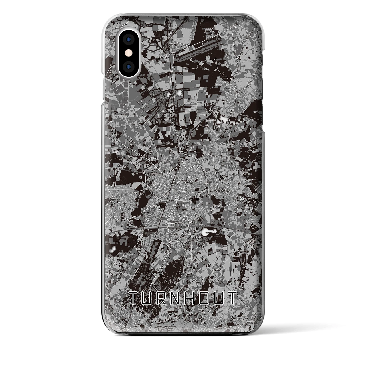 【トゥルンハウト（ベルギー）】地図柄iPhoneケース（クリアタイプ）