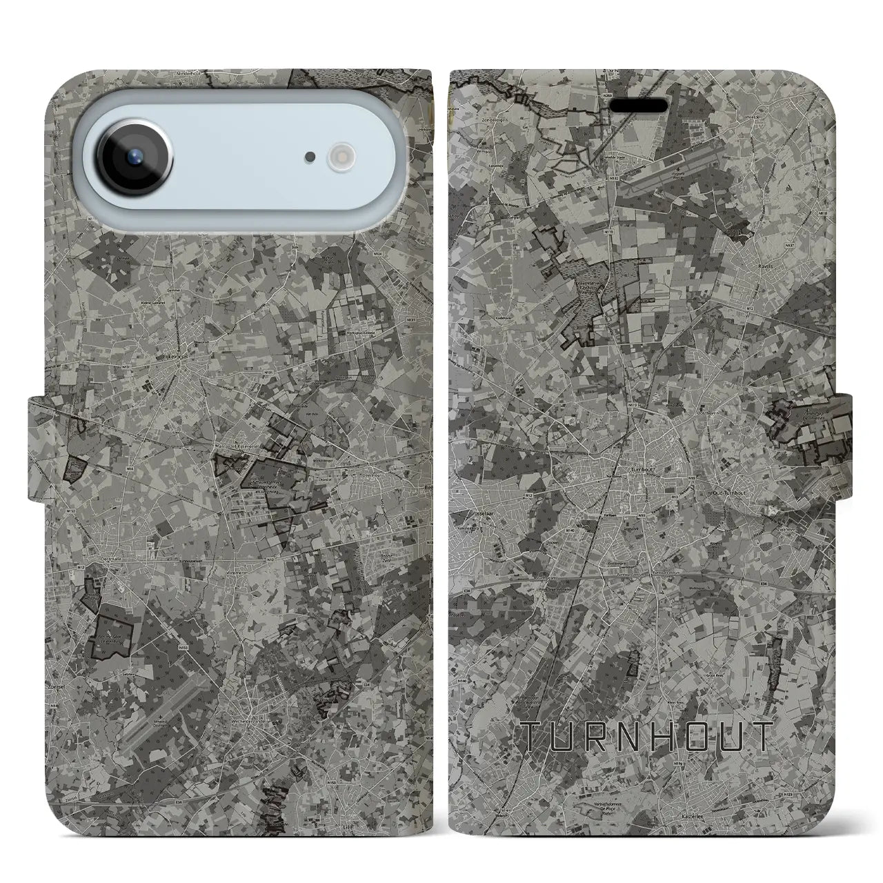 【トゥルンハウト（ベルギー）】地図柄iPhoneケース（手帳タイプ）