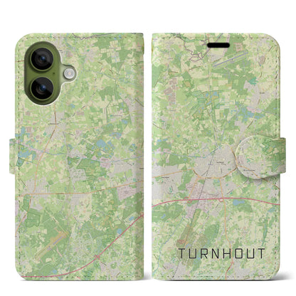 【トゥルンハウト（ベルギー）】地図柄iPhoneケース（手帳タイプ）