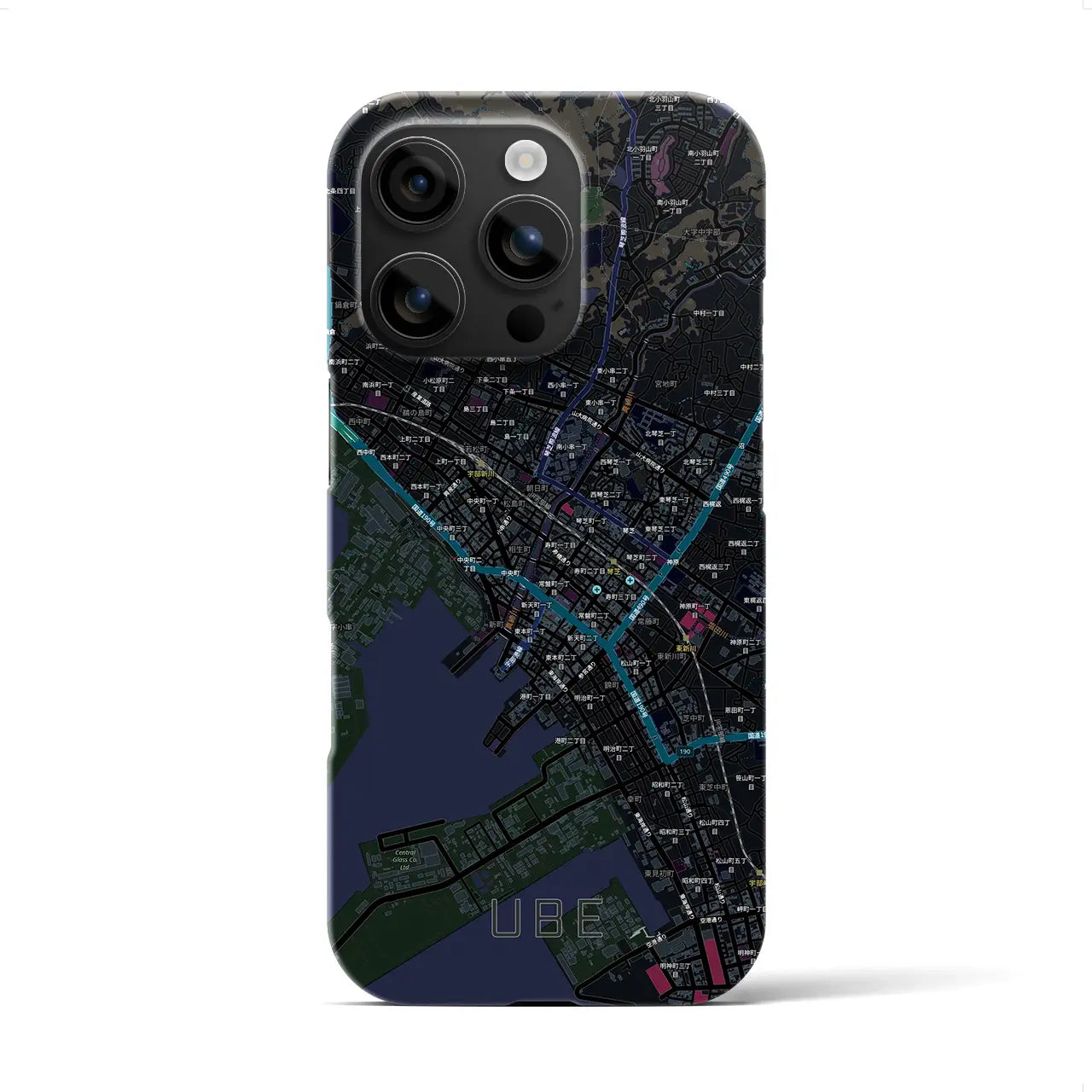 【宇部2（山口県）】地図柄iPhoneケース（バックカバータイプ）