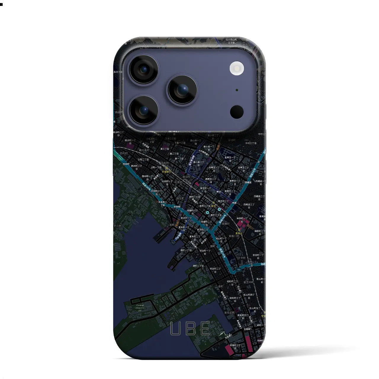 【宇部2（山口県）】地図柄iPhoneケース（バックカバータイプ）