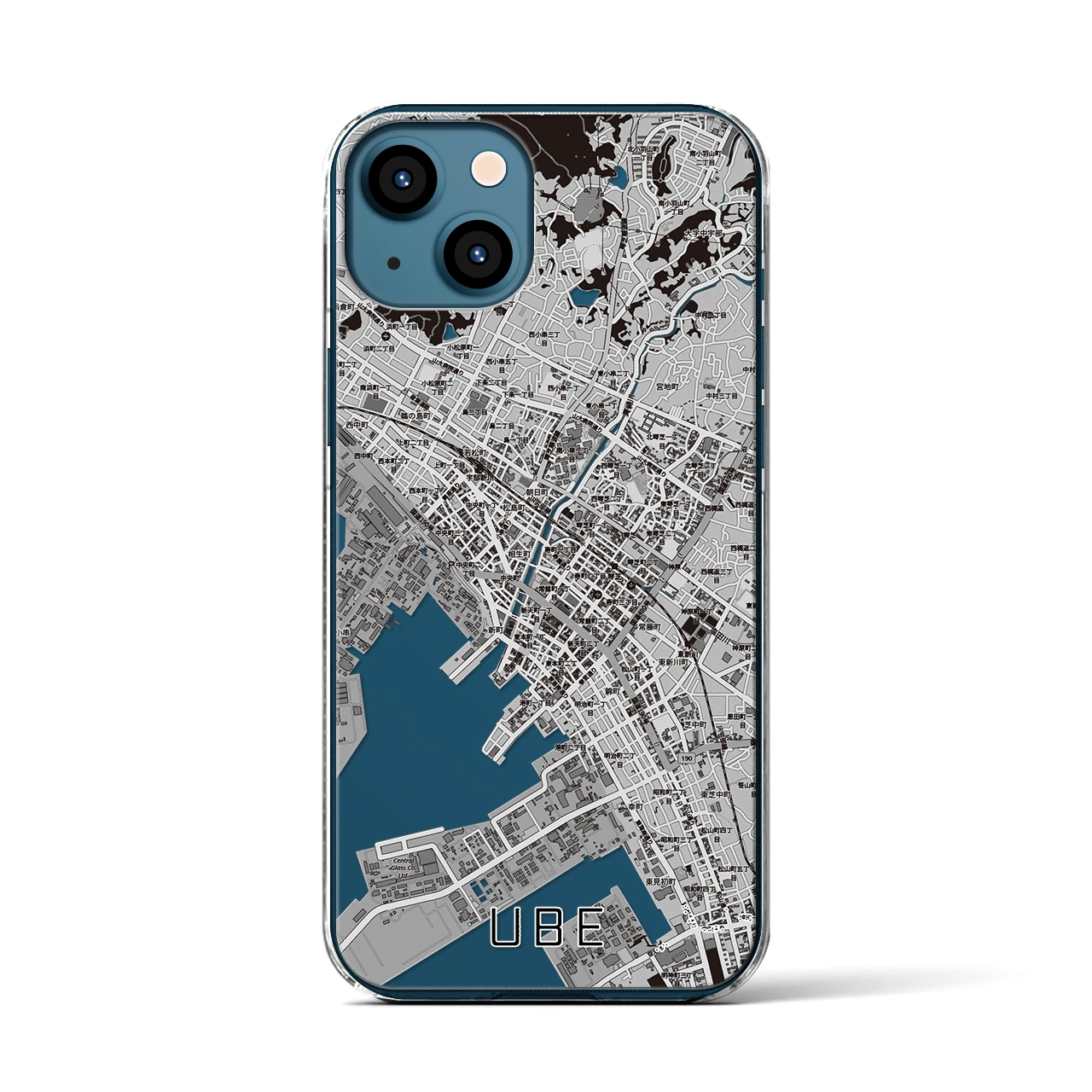 【宇部2（山口県）】地図柄iPhoneケース（クリアタイプ）