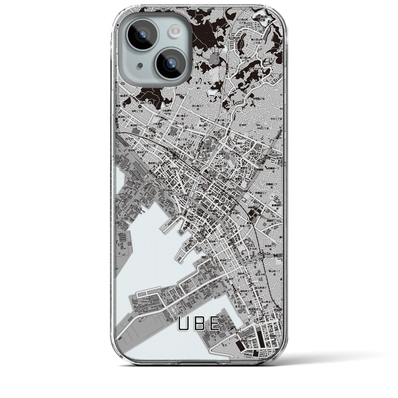 【宇部2（山口県）】地図柄iPhoneケース（クリアタイプ）