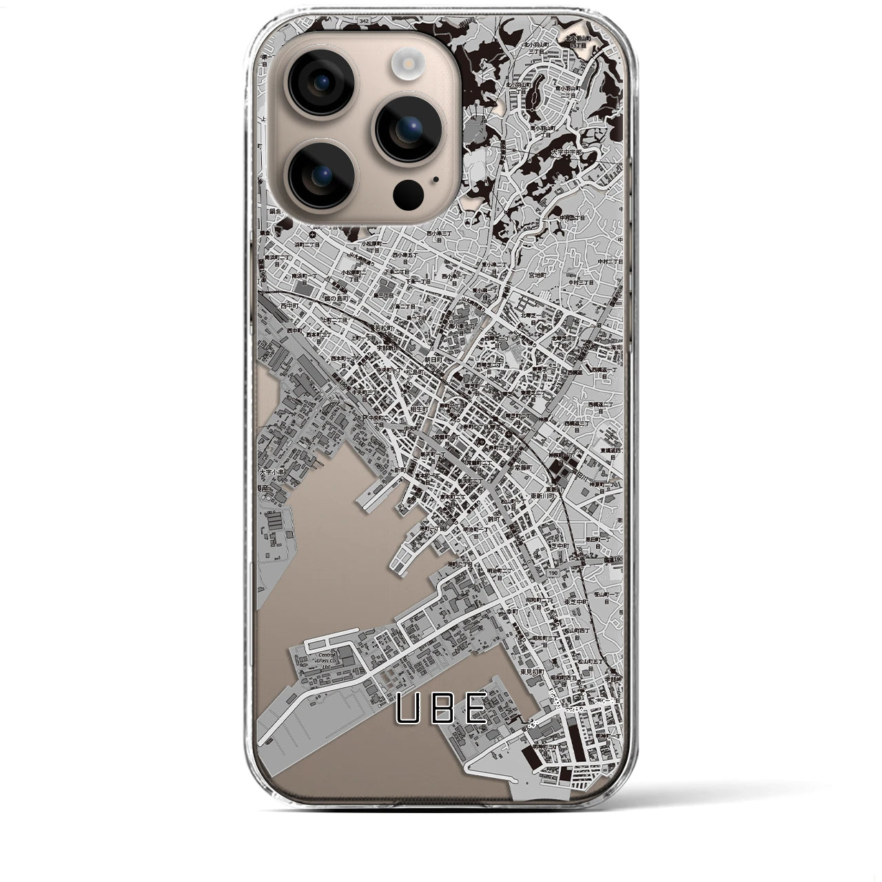 【宇部2（山口県）】地図柄iPhoneケース（クリアタイプ）