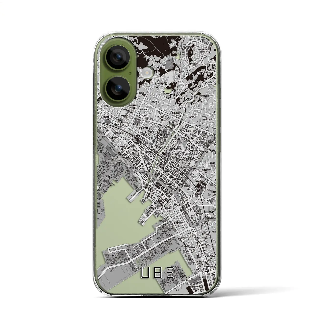 【宇部2（山口県）】地図柄iPhoneケース（クリアタイプ）