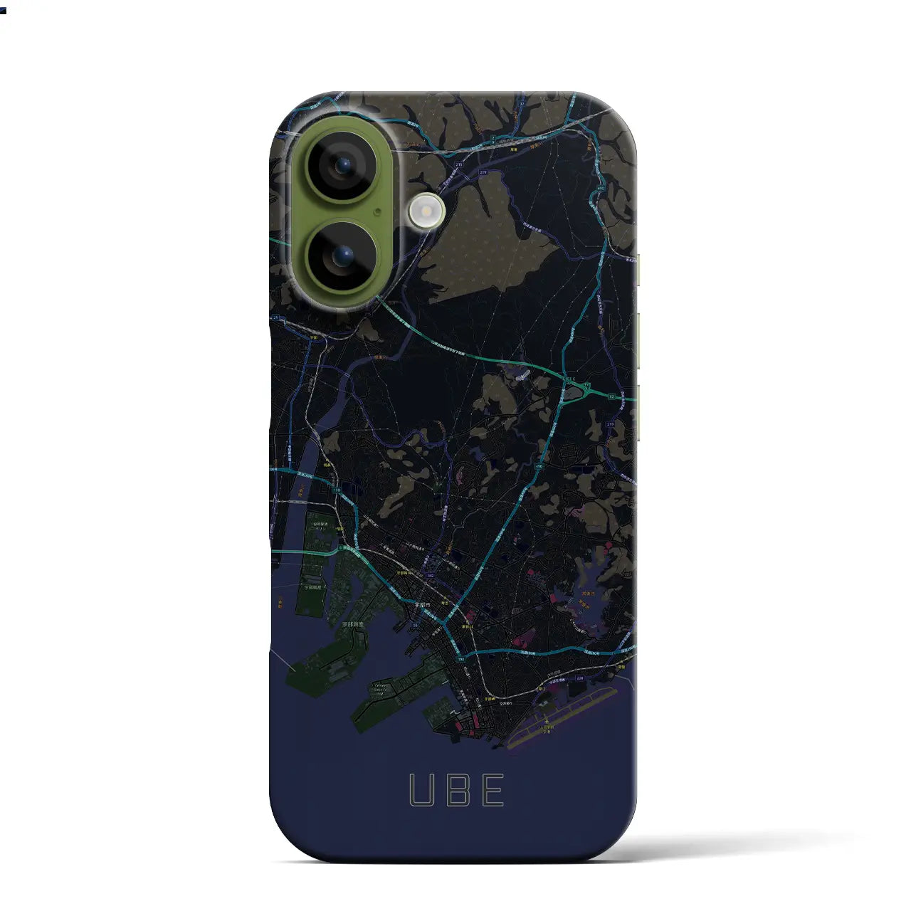 【宇部（山口県）】地図柄iPhoneケース（バックカバータイプ）