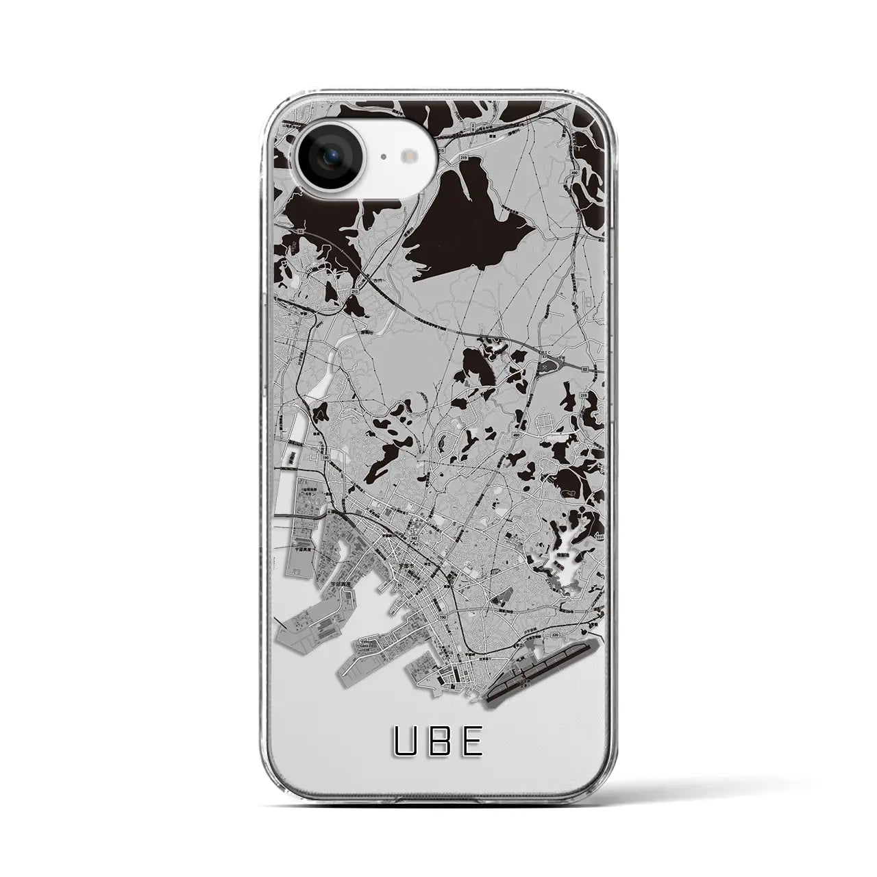 【宇部（山口県）】地図柄iPhoneケース（クリアタイプ）